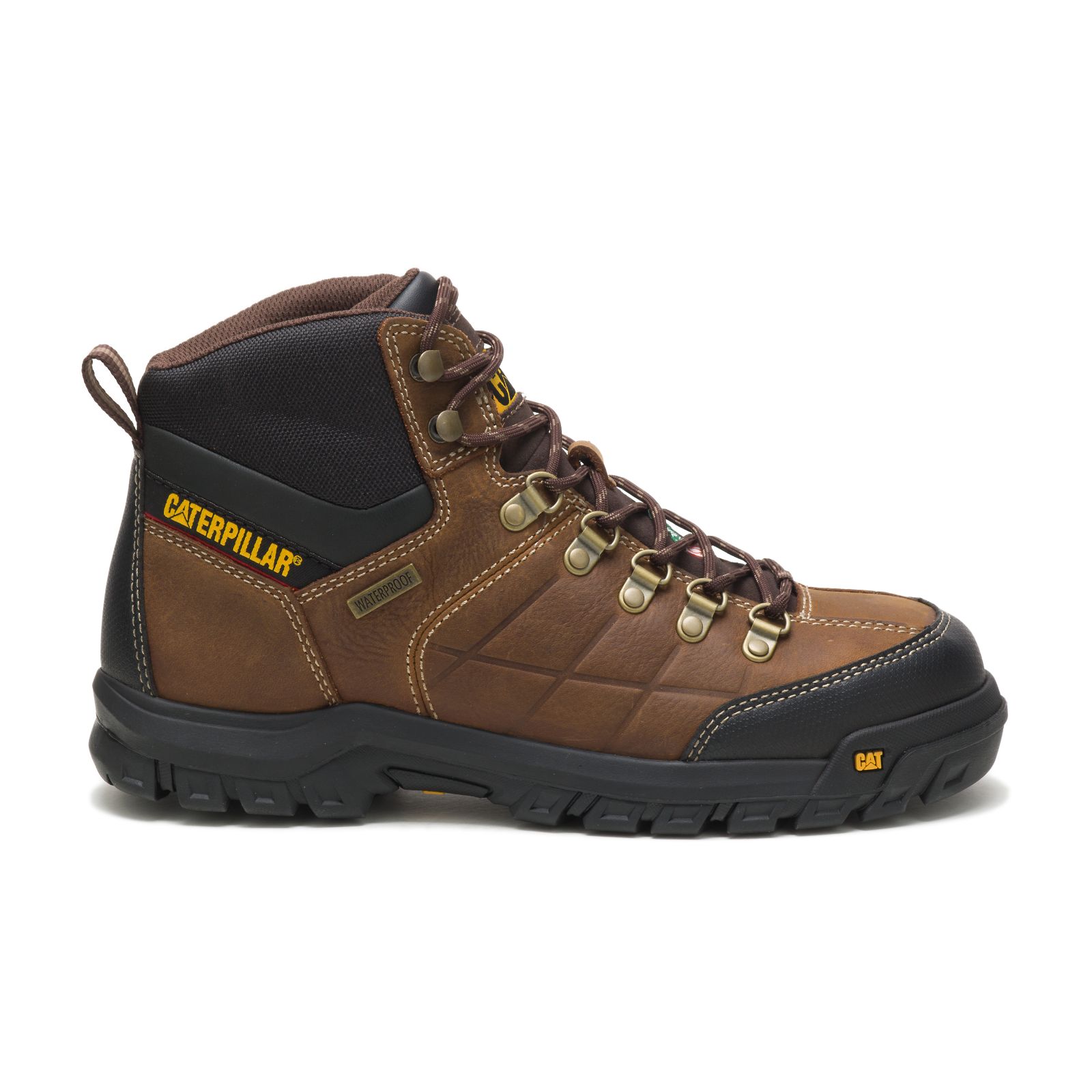 Caterpillar Work Boots UAE - Caterpillar Threshold Waterproof Steel Toe Csa Mens - Brown GOBUHR795